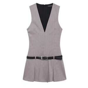 Squiggle Clothes Pattern Zara | Dresses | Zara Vneck Sleeveless Mini Dress With Belt Size Small ...